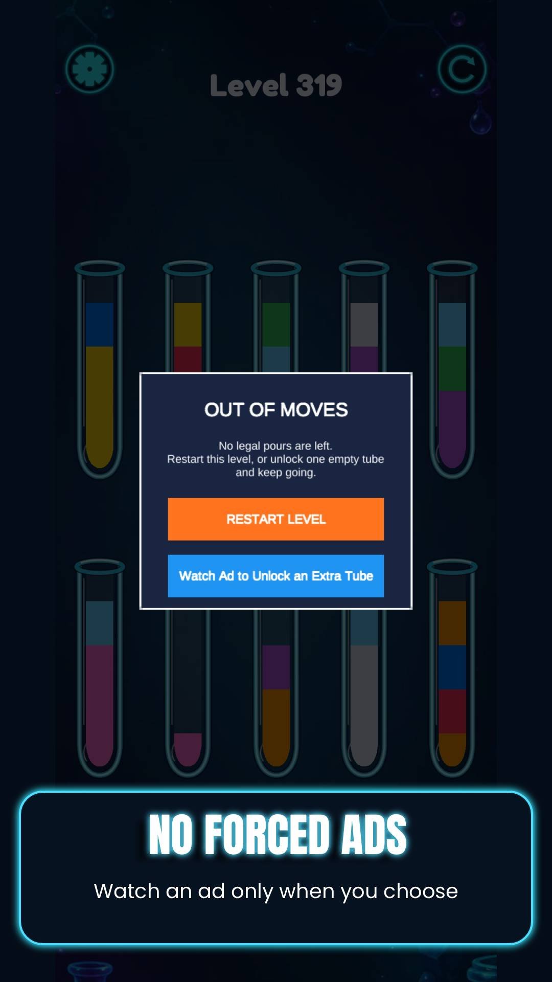 Optional rewarded ad to unlock an extra tube